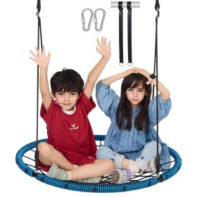 VEVOR Spider Web Saucer Swing, 40 Inch Round Swings for Kids Outdoor, 750lbs Weight Capacity Saucer Tree Swing, Stable Woven Rope Swing Seat with Tree