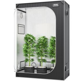 VEVOR 2x4 Grow Tent, 48'' x 24'' x 72'', High Reflective 2000D Mylar Hydroponic Growing Tent with Observation Window, Tool Bag and Floor Tray for Indo